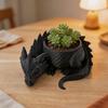 3D Printed Dragon Shaped Plant Pot Creative Animals Flower Pot Succulent Planter  for Yard Garden