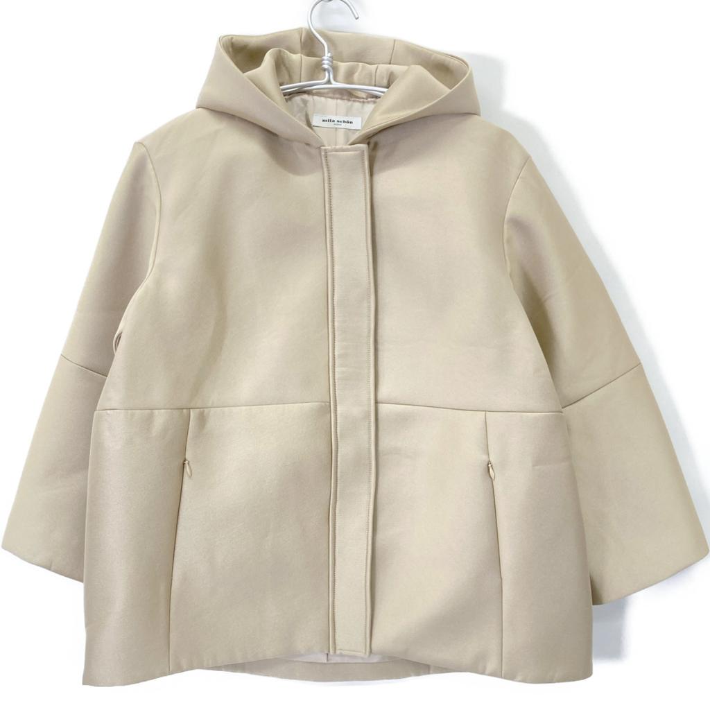 Mila Schoen 500-31103 Beige Silky Double Cross Bonding Coat coat 42 beigeUsed