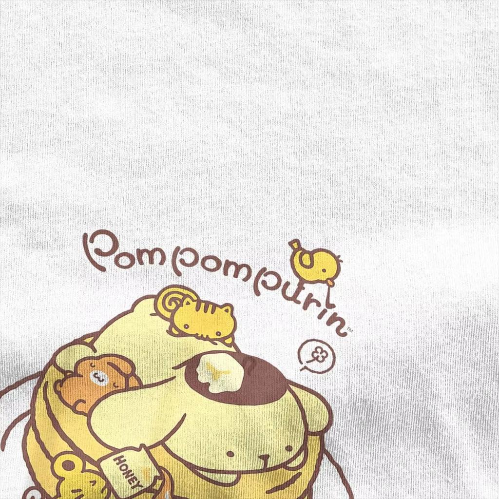 Maglietta Pompompurin Pancake Friends Uomo Donna Vintage Cotone Maglietta Girocollo Manica Corta Maglietta Regalo Vestiti