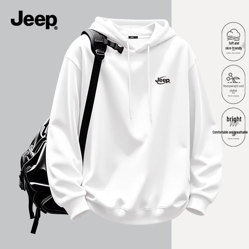 Jeep Men's Loose Fit Hooded Sweatshirt