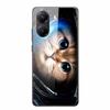 For Poco X7 Pro Glass Case Luxury Phone Back Capa Case for PocoX7pro X 7 Pro Hard Tempered Shield Animals Cartoon Lovely Cover