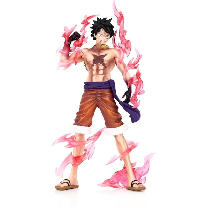 Une pièce Luffy Anime Figure jouets singe D Luffy cerise fluide PVC Action Figurine Collection modèle poupées cadeaux d'annivers
