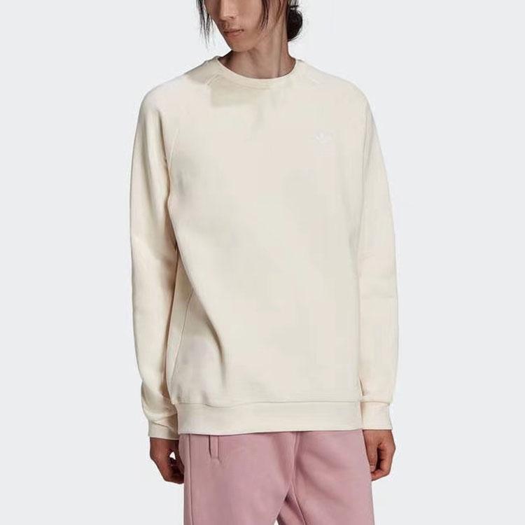 adidas Originals Sweatshirts Men's Ecru Crew Neck Moderate Regular HE9428