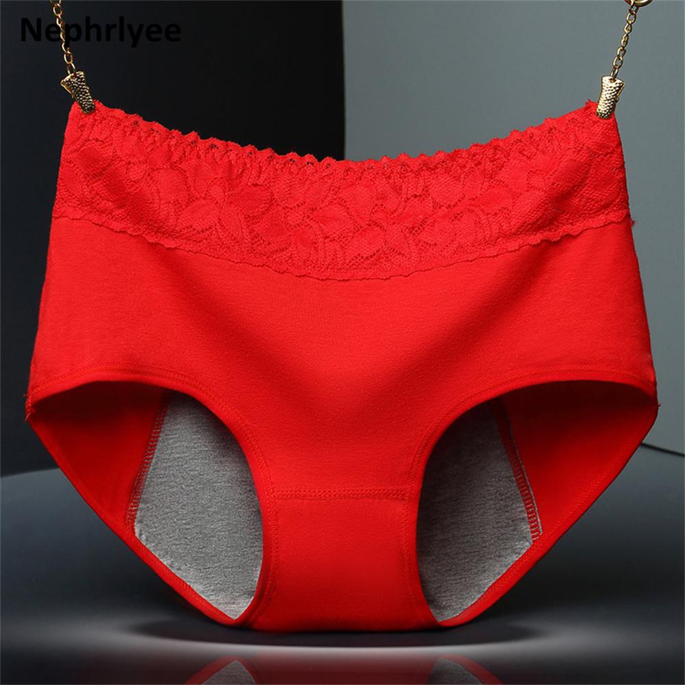 

2025 New Leak Proof Menstrual Panties Period Pants Fast Absorbent Women Underwear Girl Cotton Waterproof Briefs Sexy Lingerie M(38-50Kgs)&1pc красный