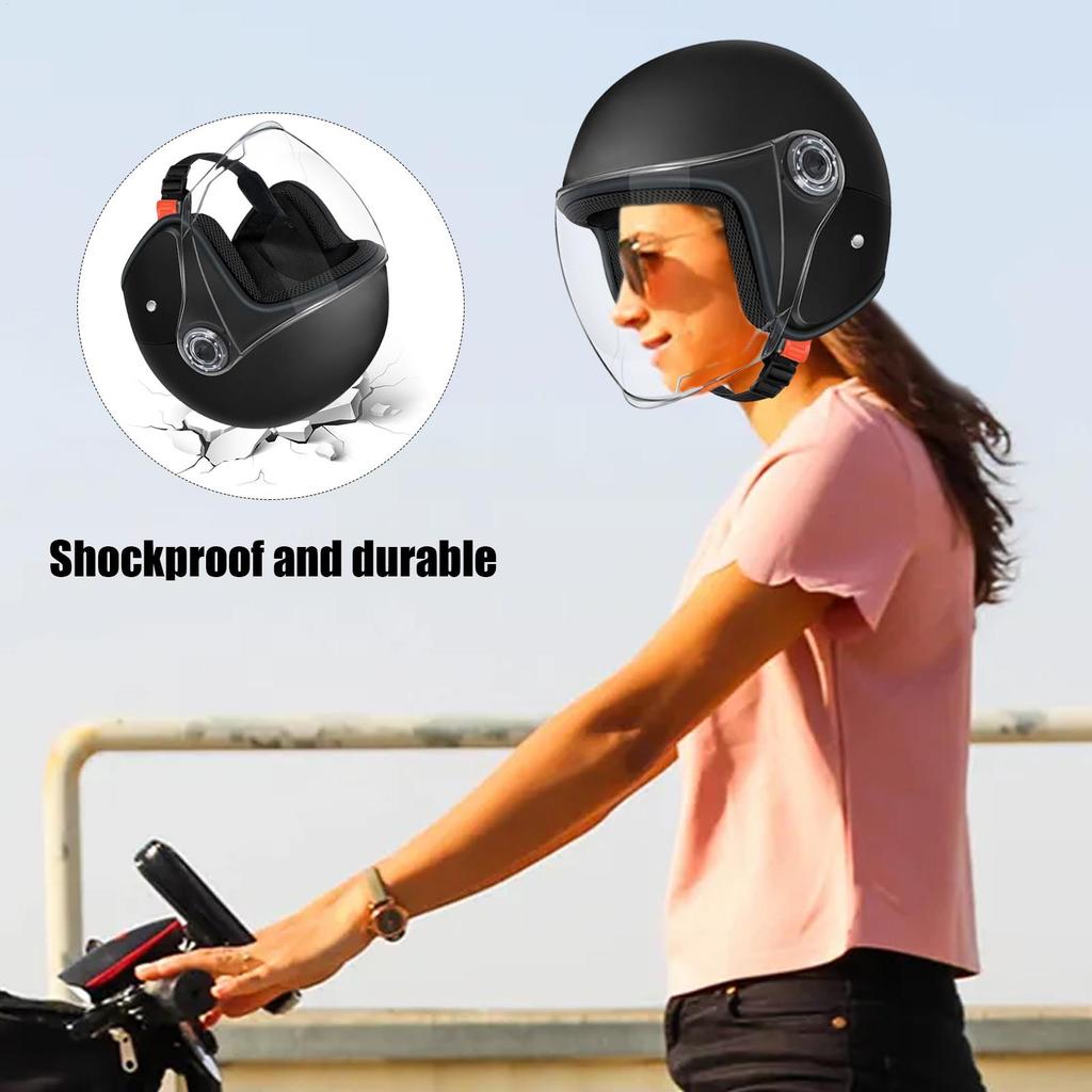 Large Motorcycle Helmet Open Face Adults Helmets Protective Gear With Visor For Outdoor Riding Adventure Commuting Sportbike