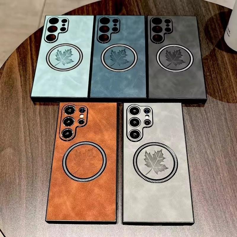 Retro Ledertasche für Samsung Galaxy S25 S24 S23 S22 S21 Note 20 Ultra FE Note20 S 25 24 23 S24FE für Magsafe Magnetabdeckung