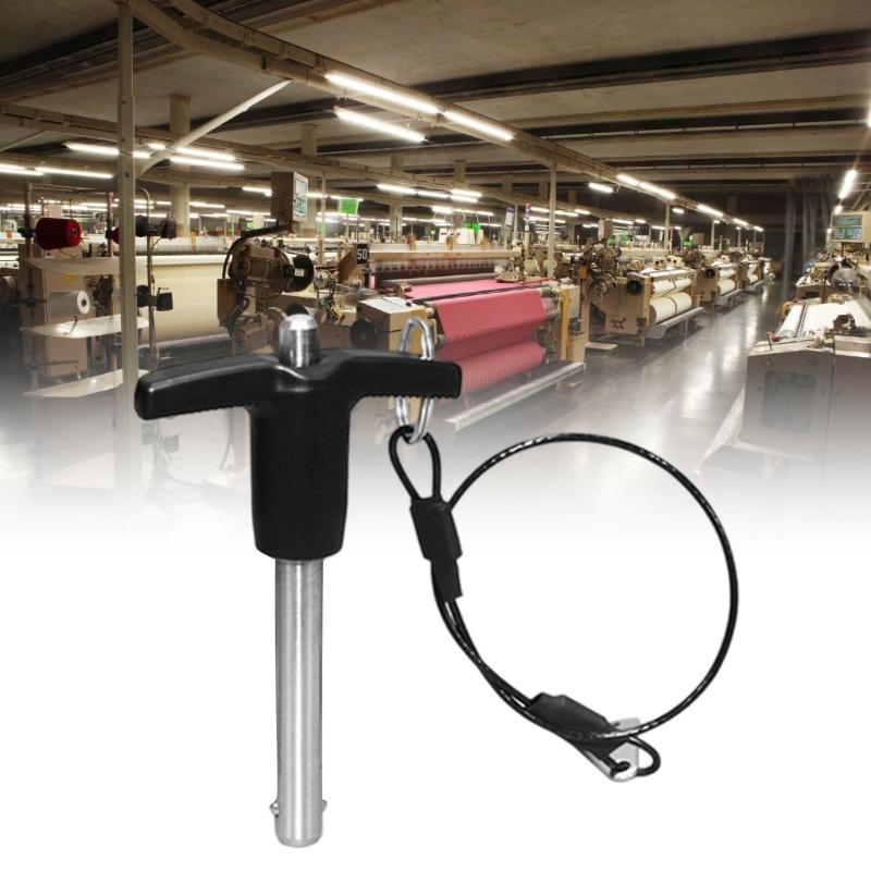 Quick Release Pin Button Type T Handle Safety Pin Stainless Steel Ball Locking Pin with Lanyard Cable Easy To Use