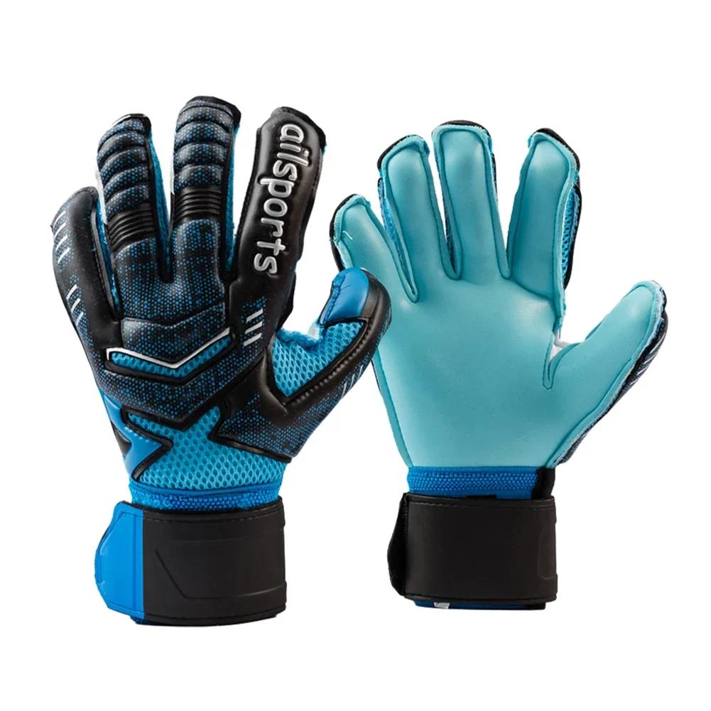 Mănuși de Portar Profesionale Unisex pentru Copii, Latex 4mm cu Protecție pentru Degete, Mănuși de Portar de Fotbal pentru Adulți, Protector