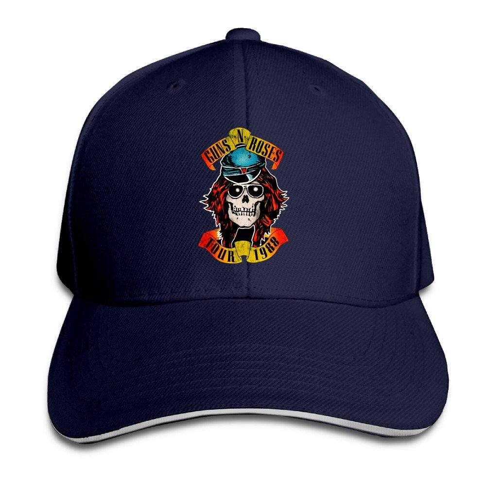 Guns N Roses Adjustable Unisex Hats Snapback Sanwich Bill Caps Summer Breathable Beach hats Fits Unisex Women Adjustable Hat