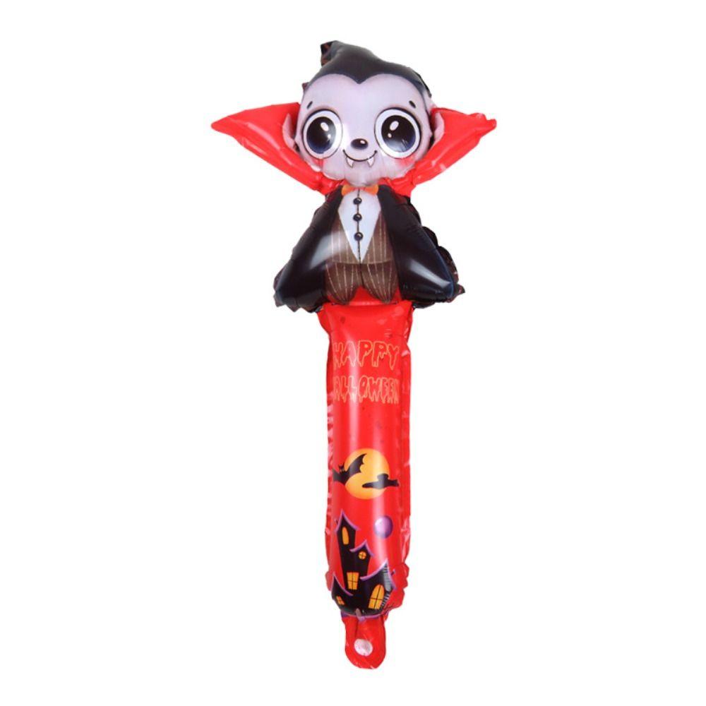 Owls Pumpkin Inflatable Stick Pumpkin Ghost Aluminum Foil Balloon Roll Skull Handheld Stick  Bar