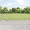 VidaXL Welded Wire Fence with 13 Flanged Posts 0.4x25 M Galvanized Steel 3352302