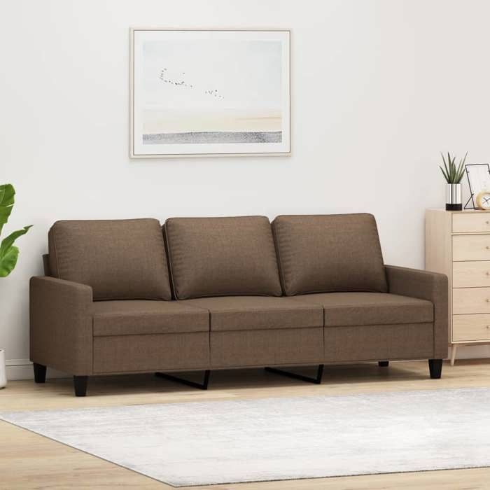 VidaXL 3-Seater Sofa, Seat with Armrests and Backrest, Padded Sofa with Pillows, Living Room Furniture Room of 359174