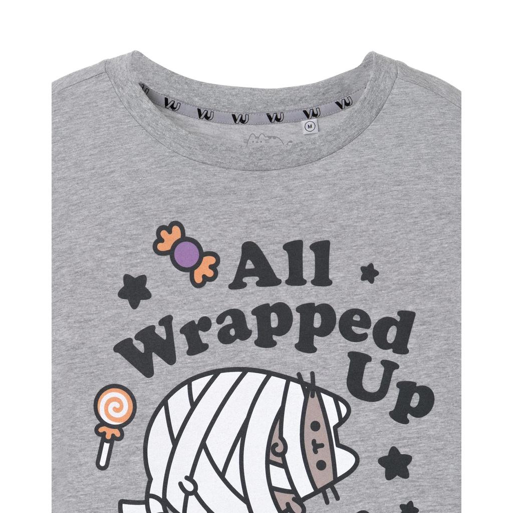 Pusheen Womens/Ladies All Wrapped Up Halloween T-Shirt