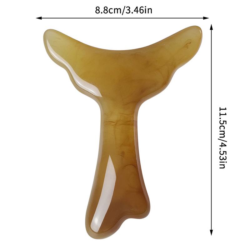 Guasha Brett Harz Meridian Akupunktur Massagestab Guasha Brett für Nacken Schulter Rücken Schabebrett Gesichtsstraffungswerkzeug