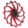 MEIJUN Rear Derailleur Guide Pulley Wheel 15T Ceramic Bearing for Folding Mountain BikesRed