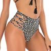 Slip Bikini Donna Sexy Vita Alta Arricciati, Costume da Bagno Monocolore Controllo Pancia per Spiaggia e Piscina