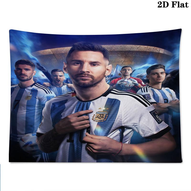 Leo Messi Wall Tapestry Aesthetic Wall Hanging Printed Fabric Blanket Decorative Tapestries for Bedroom Living Room Home Decor