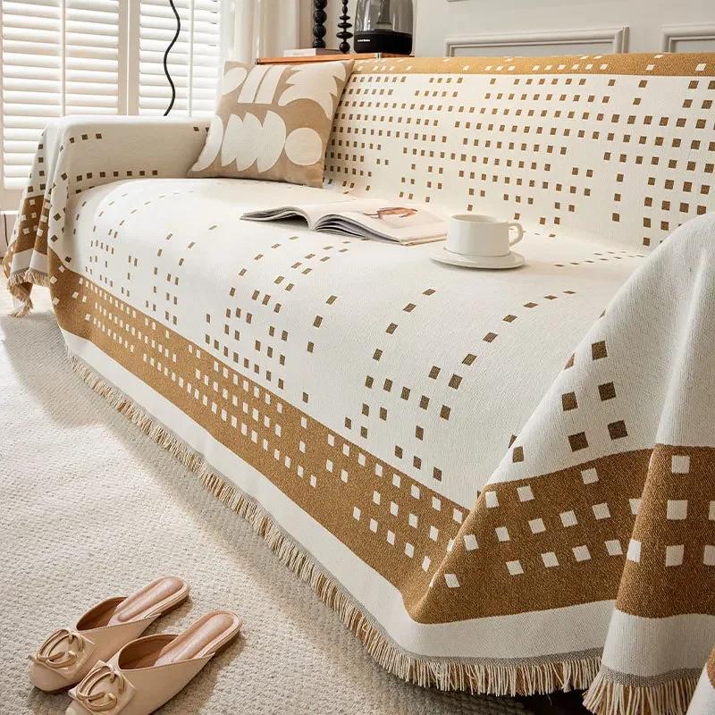 Sofa Cover Cloth Towel American Style Double-sided Suitable for Use with Chenille Universal Cover Seat Machine Wash Non Fading