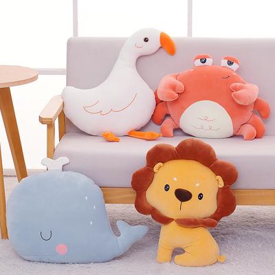 Cute Creative Crab Goose Lion Cartoon Cushion Doll Soft Pineapple Sauce Pillow Cute Nap Pillow