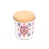 Large Round Enamel Box with Lid -Kitchen & Home Storage Jar