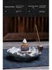 Lotus Ceramic Backflow Incense Burner & Holder - Ge Kiln Zisha Ornament