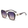 Stylish Women's G Brand Large Frame Sunglasses - Trendy European & American Design with High-End Sun Protection
