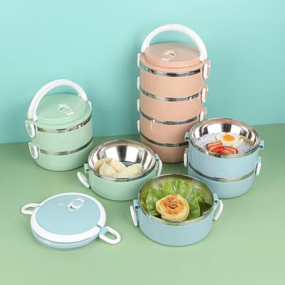Isolierte, mehrschichtige Lunchbox aus Edelstahl für Studenten, Wohnheime und Büros