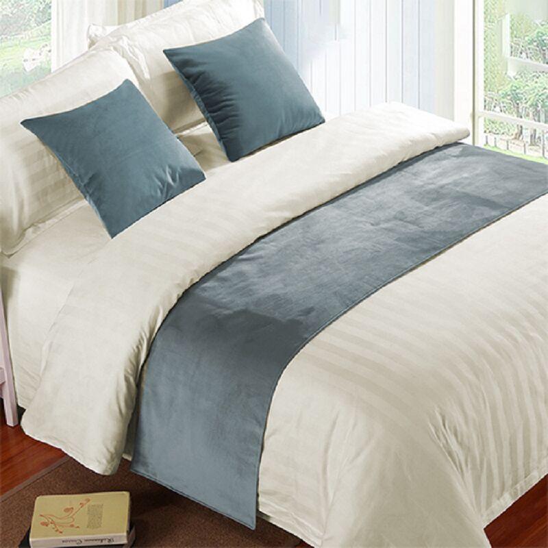 European Style Luxury Velvet Bed Runner Throw Home Hotel Decoration Bed Flag Wedding Bedroom Bed Tail Towel Pillowcase