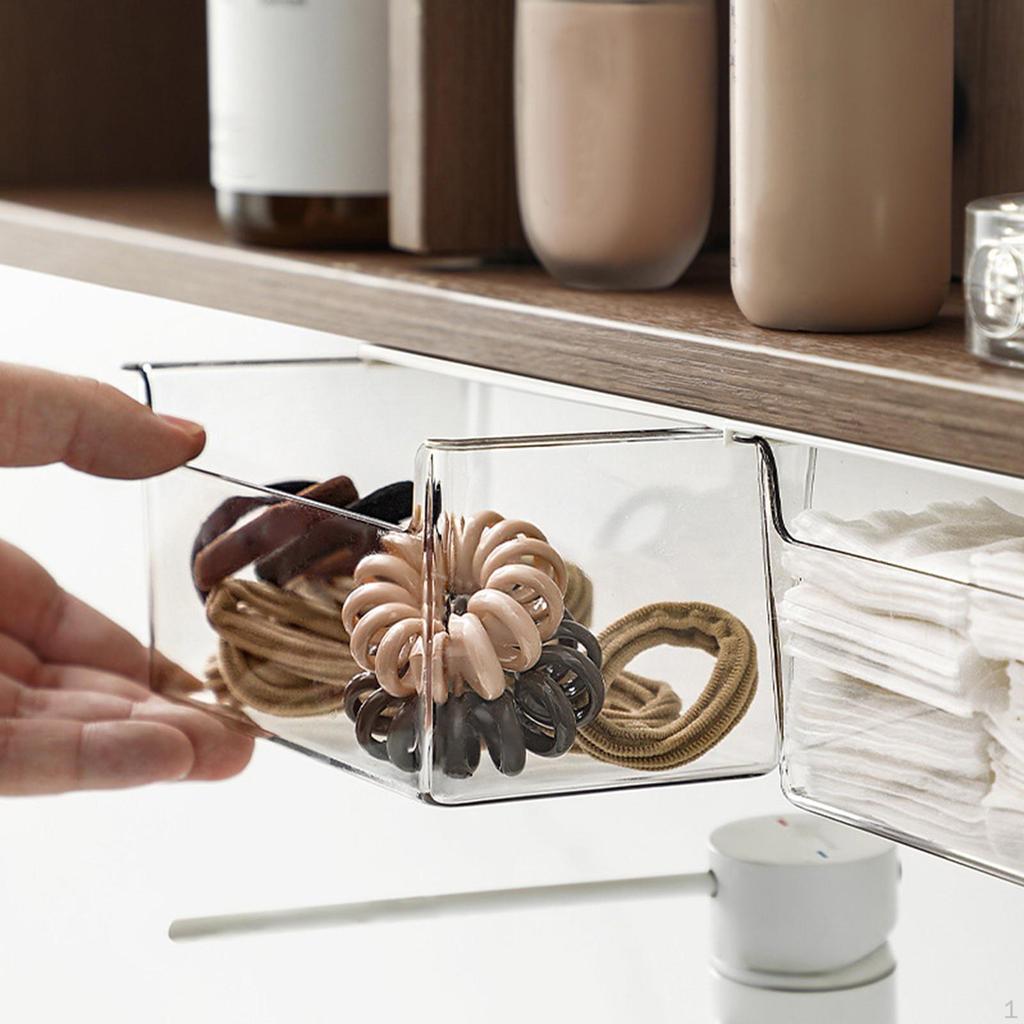Desk Drawer Storage Solution for Kitchen And Office with Transparent Design