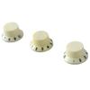 3PCS Potentiometer Rotary Knobs Tone Volume Control Knob Replacement for Electric Guitar Bass Ivory Knob Black Lettering