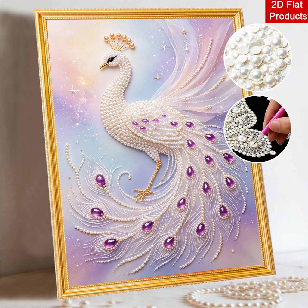 Peacock Pearl Painting DIY Handmade Pearl Painting Art Highend Gift Home Decoration