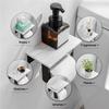 ABMH-2X Marble Toilet Paper Holder With Shelf Toilet Paper Roll Holder Wall Mount For Bathroom Cabinet Decorative, Black