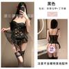 Sexy Underwear, Sexy Mesh, Perspective Suspender, Vest Panties, Two-piece Set, Hot Waist Fish Bone Private Pajamas