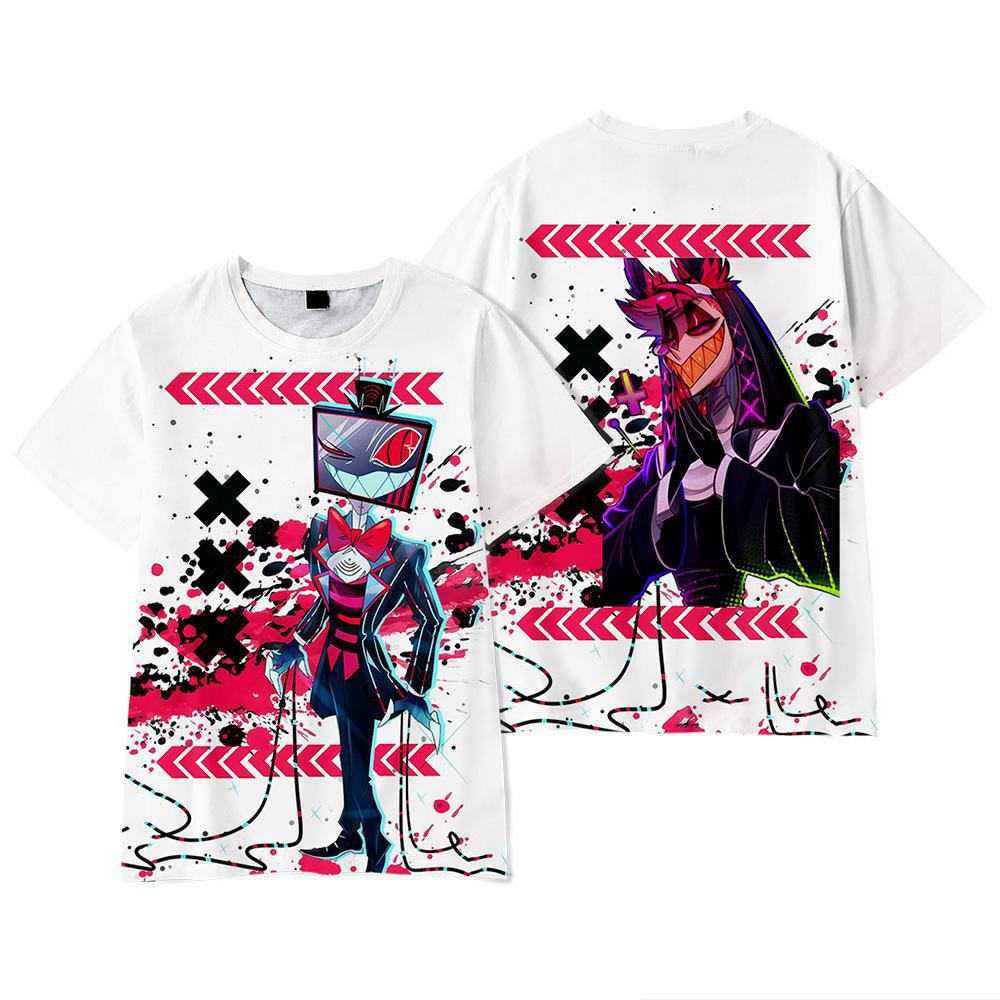 Adult cartoon trendy printed personalized casual T-shirt men