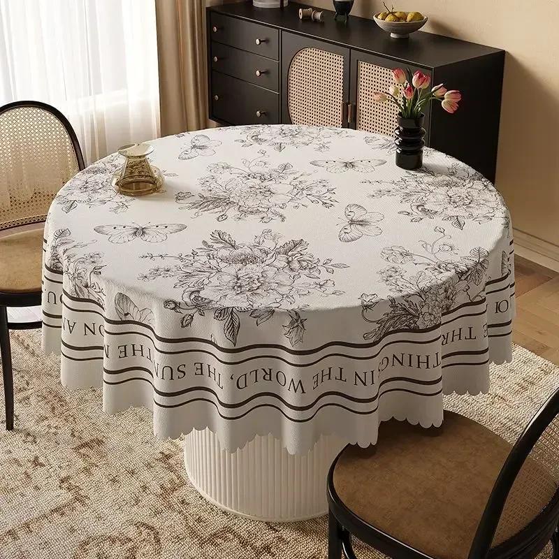 PVC Waterdicht Groot Rond Tafelkleed Huishoudelijk Rond Koffietafel Tafelhoes Licht Luxe Ronde Tafel Decoratie Tafelkleed 60x60cm