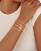 14K Gold Bracelets for Women Waterproof Stainless Steel Stack Trend Bracelets Charm Paperclip Chain Cuban Link Layered Bracelet