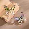 Alliage de Zinc Alliage de Zinc Sens du Luxe Ailes Transparentes Papillon Broche Femme Style Coréen Badge Accessoires Vêtements
