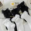 Women's Summer White Lace Bow Mid-Calf Socks - Sweet Lolita Style