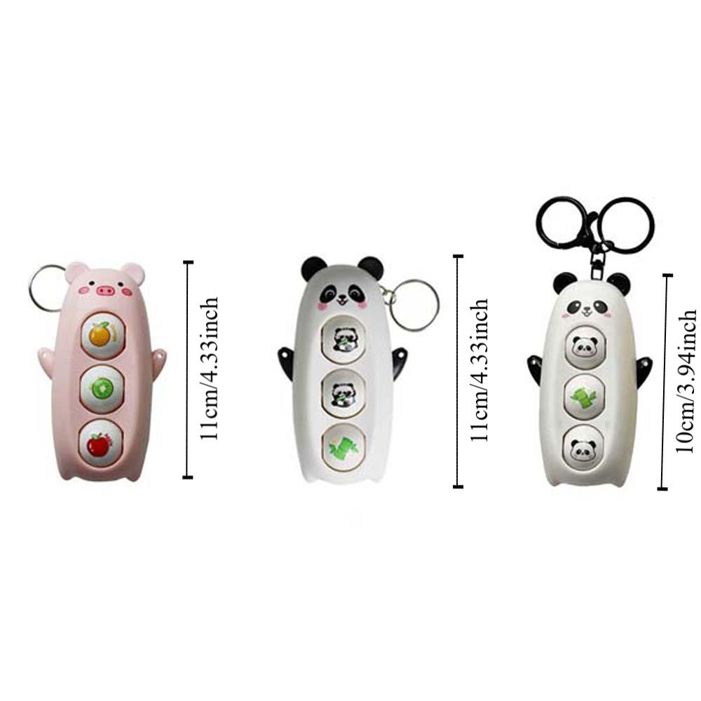 Press Decompression Toys Panda Face Changing Doll Panda Pig Cartoon Keychain  Kids Playing Supplies