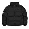 Mens Winter Streetwear Hooded Puffer Jacket Letter Embroidery Loose Fit Casual Coat