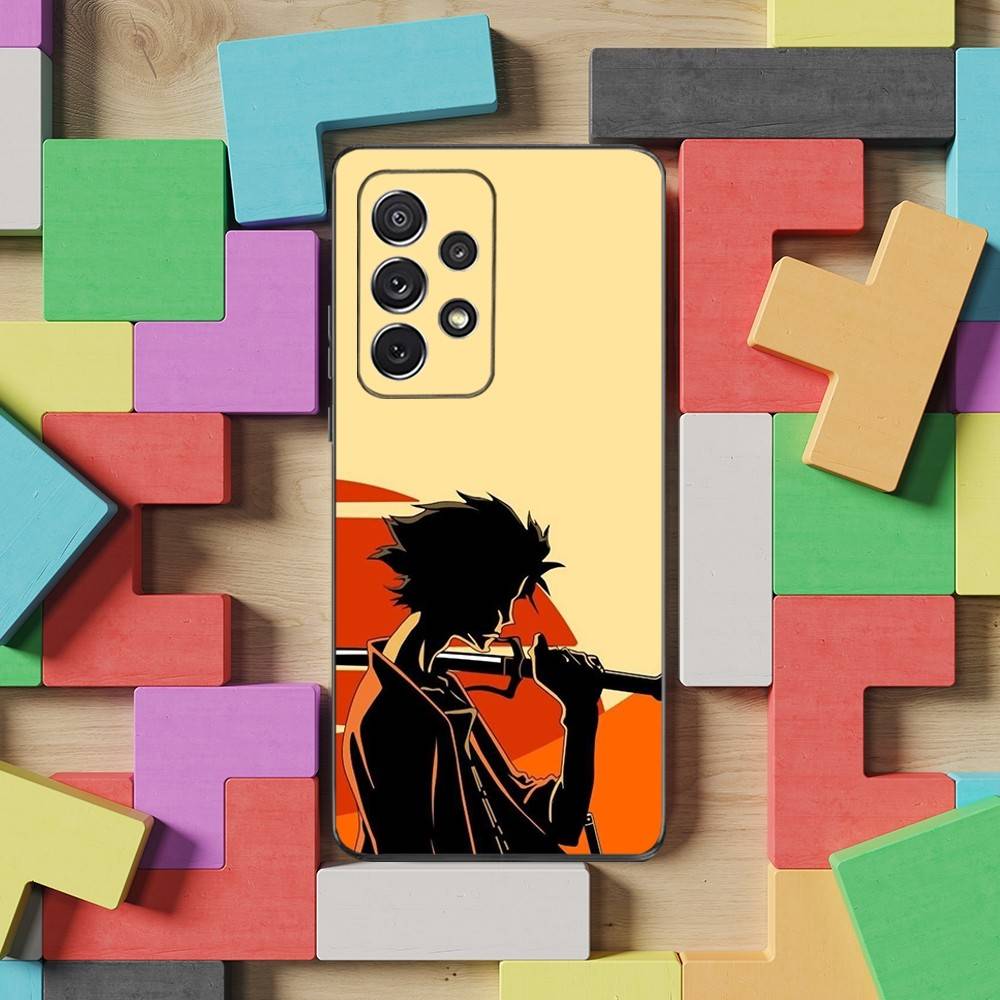 Anime S-Samurai C-Champloo Phone Case For Samsung S25,S24,S23,S22,S21,S20,S10,Ultra,Plus,Lite,FE,Soft Silicone Black Cover