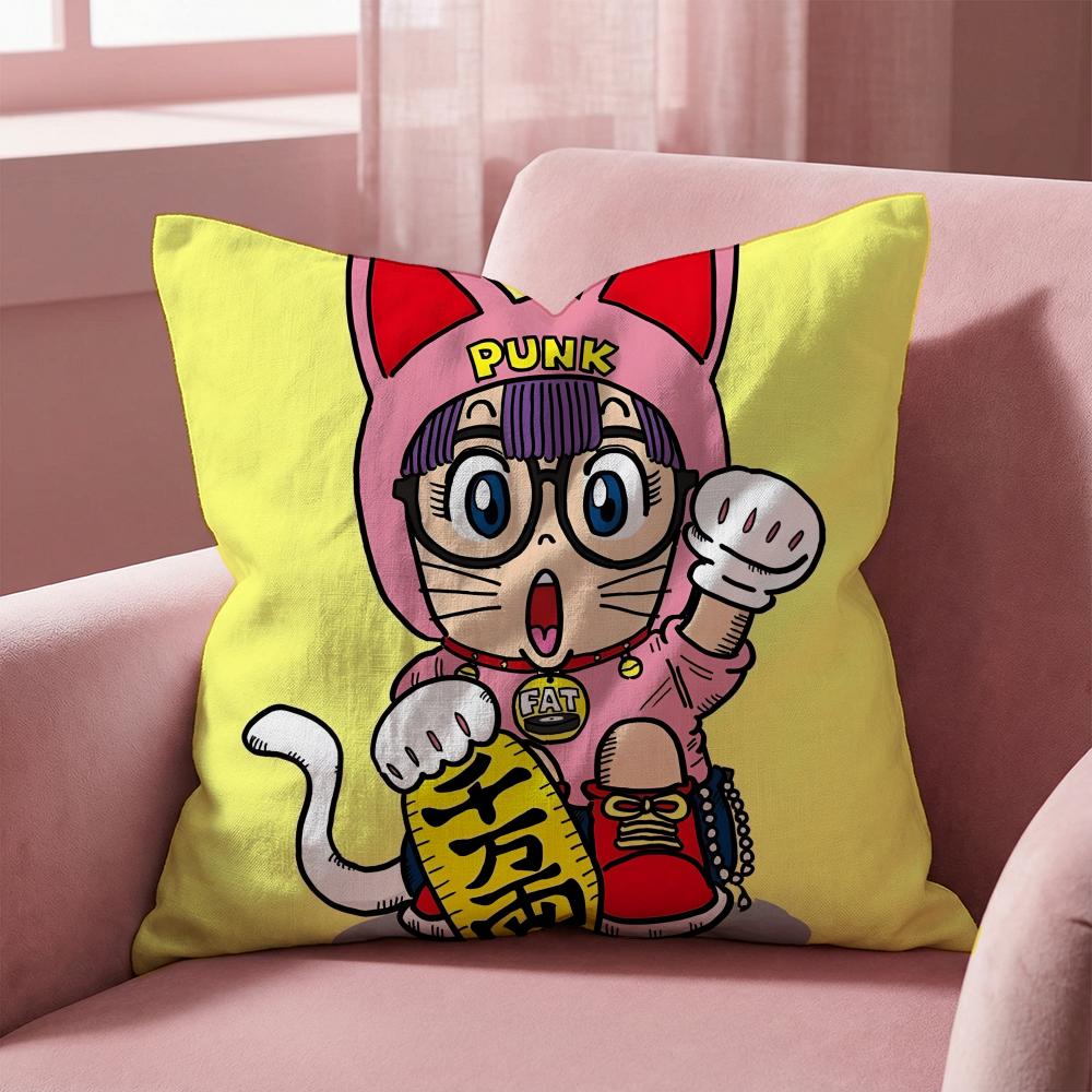 K-Kawaii Dr. Slump ANIME Cushion Cover Multi-Scene Pillow Cover for Home & Car - Reversible, Soft & Durable for Daily Use