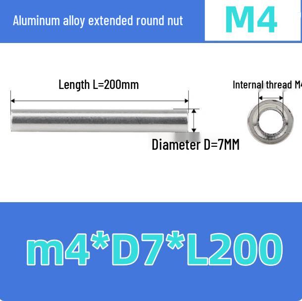 M4d7 Aluminum Alloy Round Spacer Stand with Double Internal Threaded Rod