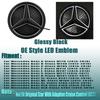 For Benz C-CW205 Silver Border 3D Mirror Emblem For Mercedes Benz A W176 B W246 C W205 Class Matte Black OE Style Front Grille Star Emblem Logo