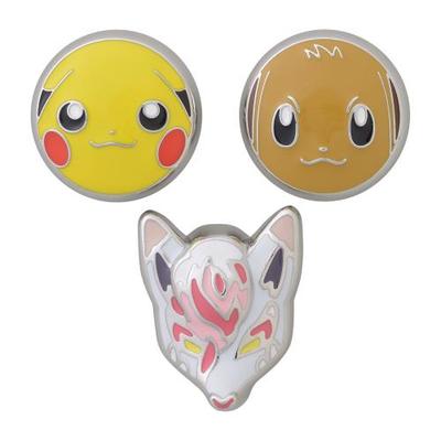 POKEMON Pokemon Center Masked Metal Badge Set