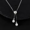 S925 Silver Natural Freshwater Pearl Necklace, Light Luxury Ins Personality Clavicle Chain Sterling Silver Necklace Necklace