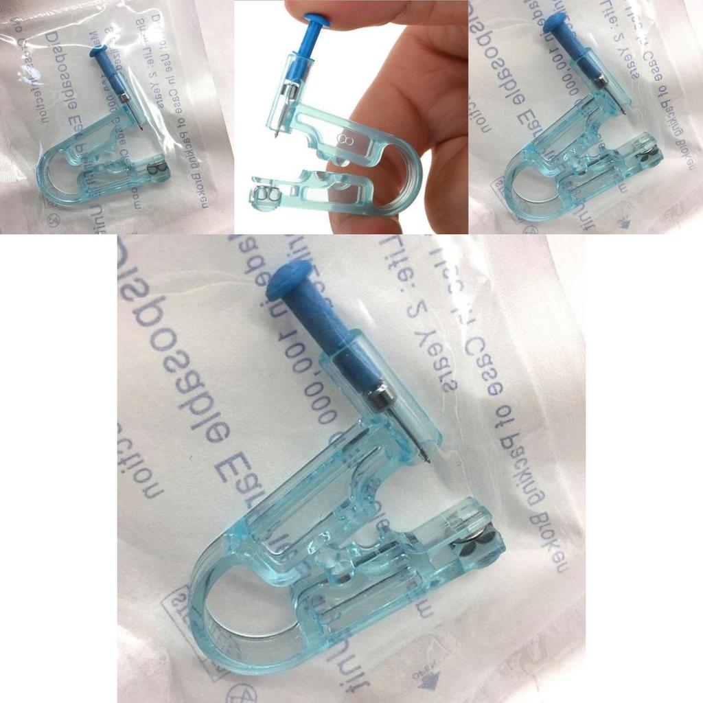 Versatile Ear Piercing Gun And Asepsis Tool Kit With Disposable Needle And Stylish Gem Stud Earring