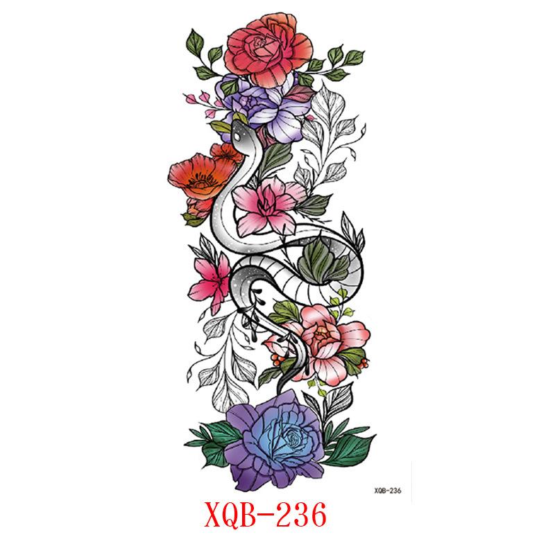Small Full Arm Tattoo Stickers, Flower Letters, Animal Tattoo Stickers Stickers Tattoo