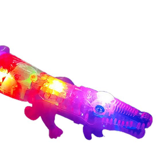 Portable Crocodile Toy Educational Musical Electric LED Luminous Animal Model Toy for Kids
