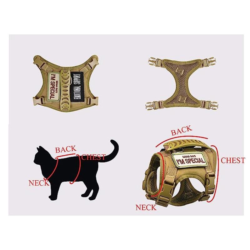 Tactical Cat Chest Strap Vest Type Leash Anti-break-free Adjustable Cat Leash Dog Small Dog Chain